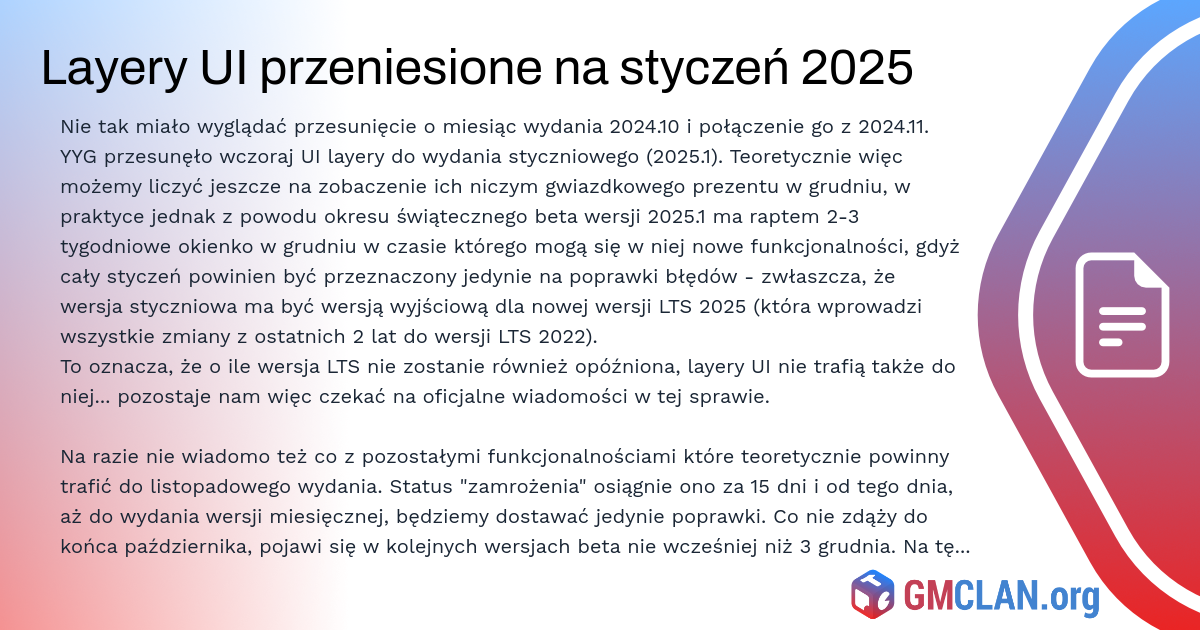 Layery UI przeniesione na styczeń 2025 | Aktualności | GameMaker Polska ...